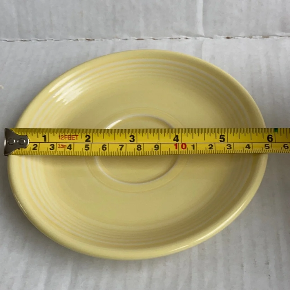 Fiesta yellow tea cup and saucer